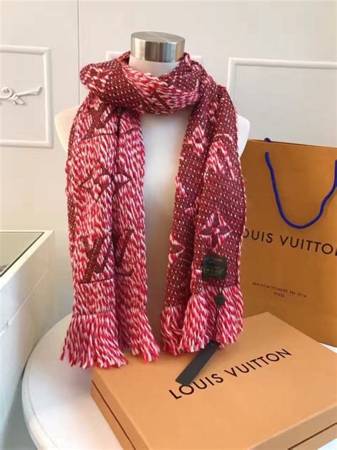 louis vuitton scarf red replica